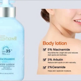 Shawill SPF 35+ PA+++ Niacinamide Body Lotion – Hydrating Sun Protection with Ceramide & Arbutin – 300 mL