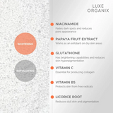 Luxe Organix Niacinamide + Papaya Gluta Velvet Salt Scrub 300g