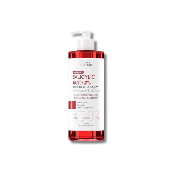 Luxe Organix DermaPro Salicylic Acid 2% Acne Rescue Serum Body Wash 500ml
