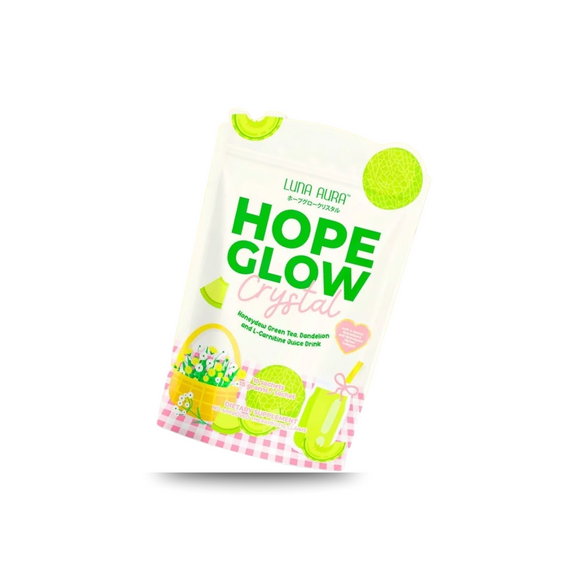 LUNA AURA HOPE GLOW – Honeydew Green Tea & Dandelion Probiotic Drink 10 Sachets (18g each)