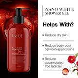 The Elf Nano White Shower Gel Body Wash with Aloe Vera, Niacinamide, Panthenol & Collagen – 275ml