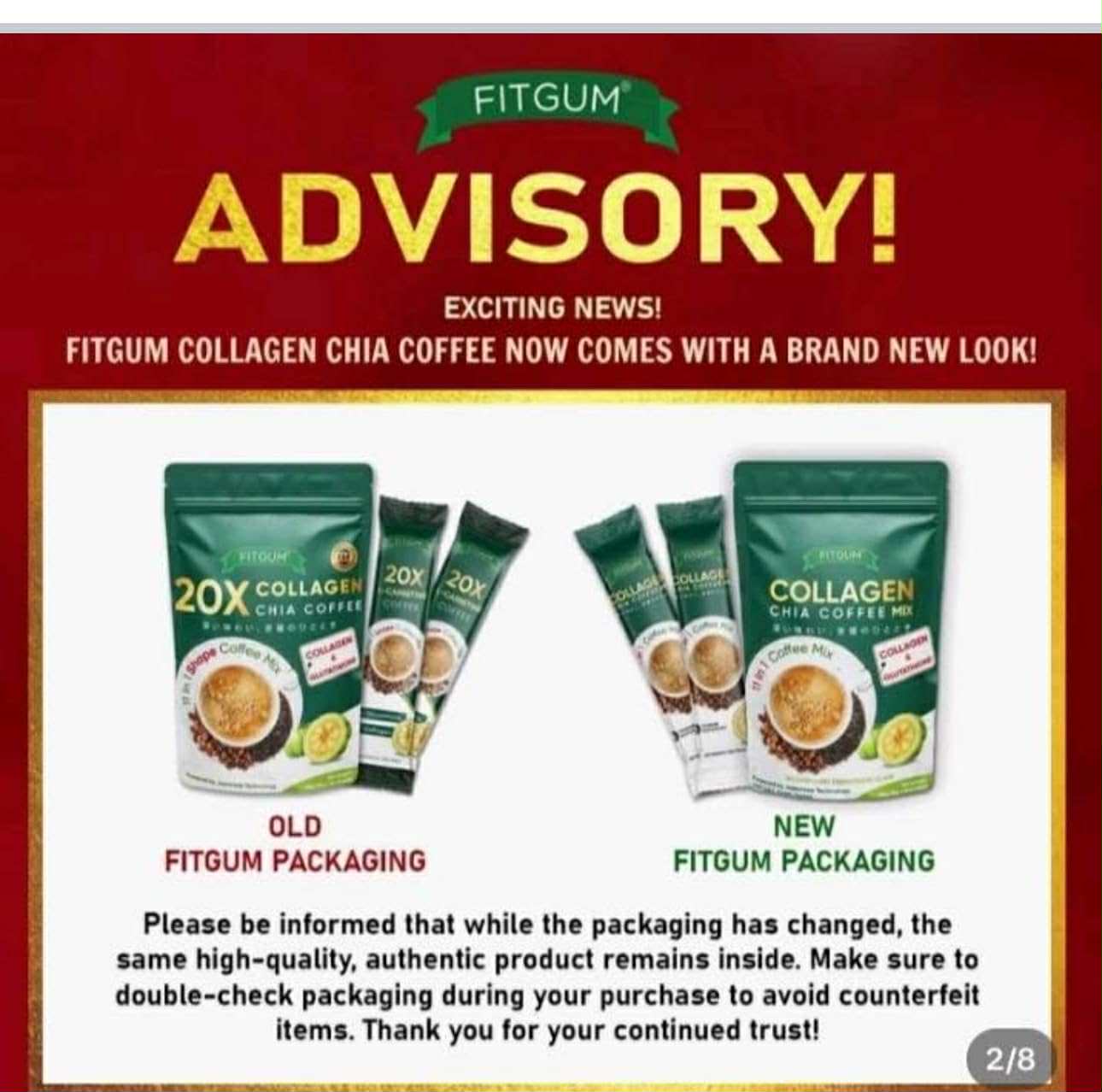FITGUM 20X Collagen Chia Coffee | 11 in 1 Slimming & Skin