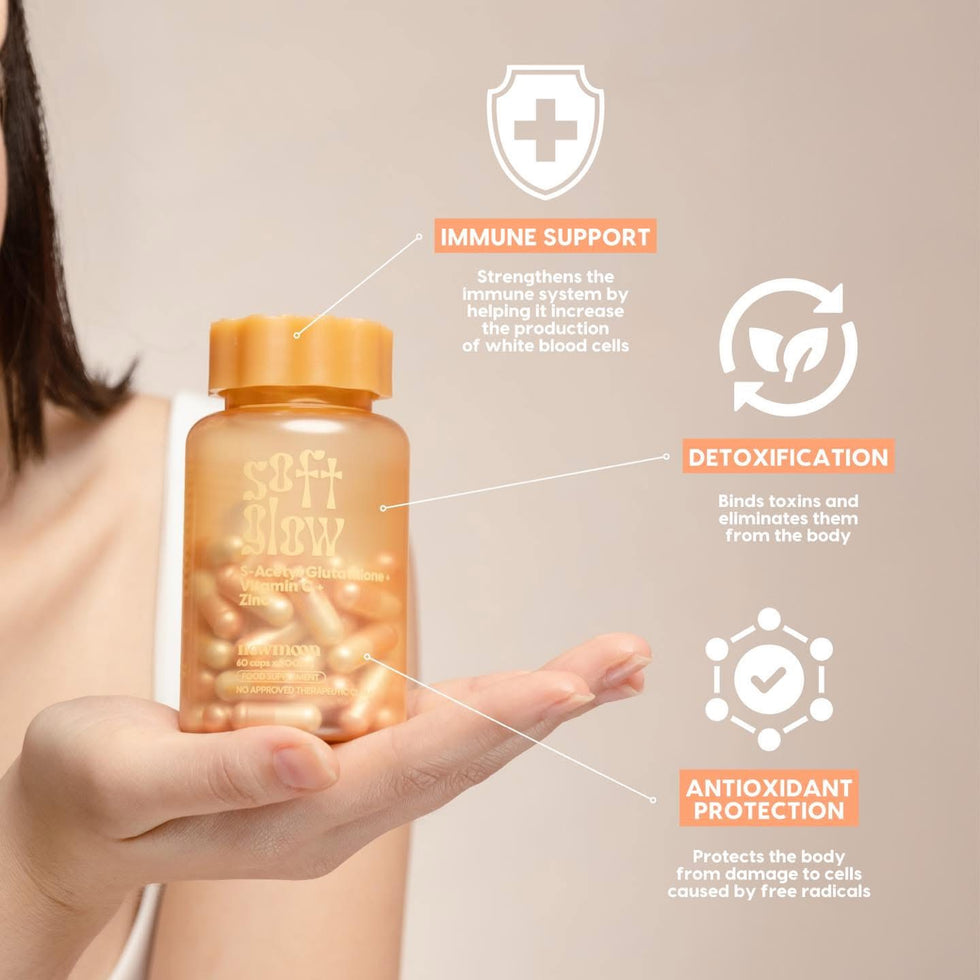 Dear Face New Moon Soft Glow - Glutathione + Collagen Supplement for S   Skin Vitality USA