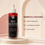 G21 Red Booster 10X Brightening Serum 60ml – Hydrating Face & Body Serum with Hyaluronic Acid & Ceramide