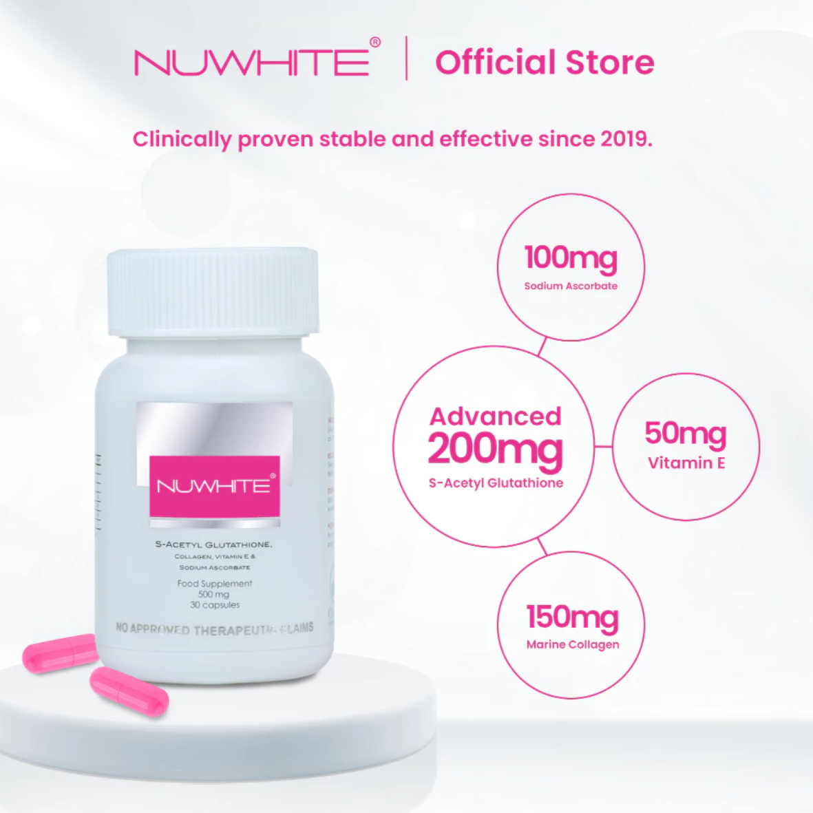 nuwhite glutathione watsons price NUWHITE S-Acetyl Glutathione 200mg – Superior Bioavailable Whitening Supplement – Skin Vitality USA