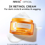 Papa Feel 3X Retinol Anti-Aging Moisturizer 30g – Triple Retinol, Ceramide & Collagen