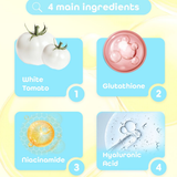 Sip2Glow Advanced Brightening Drink – 4-in-1 Brightening Complex with White Tomato, Glutathione, Niacinamide & Hyaluronic Acid (7 Sachets)