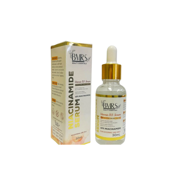 BMRS Beauty Essentials Niacinamide Serum with Hyaluronic Acid, 30ml / 1 fl oz