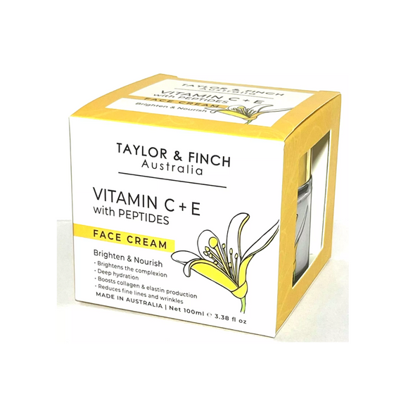 Taylor & Finch Vitamin C+ E with Peptides Face Cream Brighten & Nourish 100ml