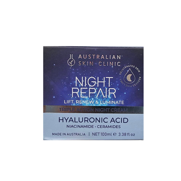 Australian Skin Clinic Night Repair Face Cream Lift, Renew & Luminate 100ml