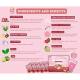 Crystal glow (lychee)collagen drink for healthy and glowing skin -10 sachets