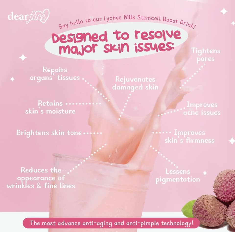 Beauty Milk Lychee | Skin-Repairing Drink with Collagen & Grape