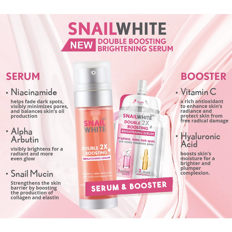 Snail white Double Boosting Brightening Serum Skin Vitality USA